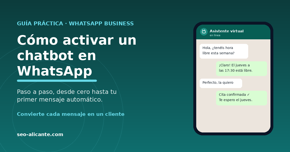 Cómo activar un chatbot en WhatsApp: conversación automatizada de ejemplo